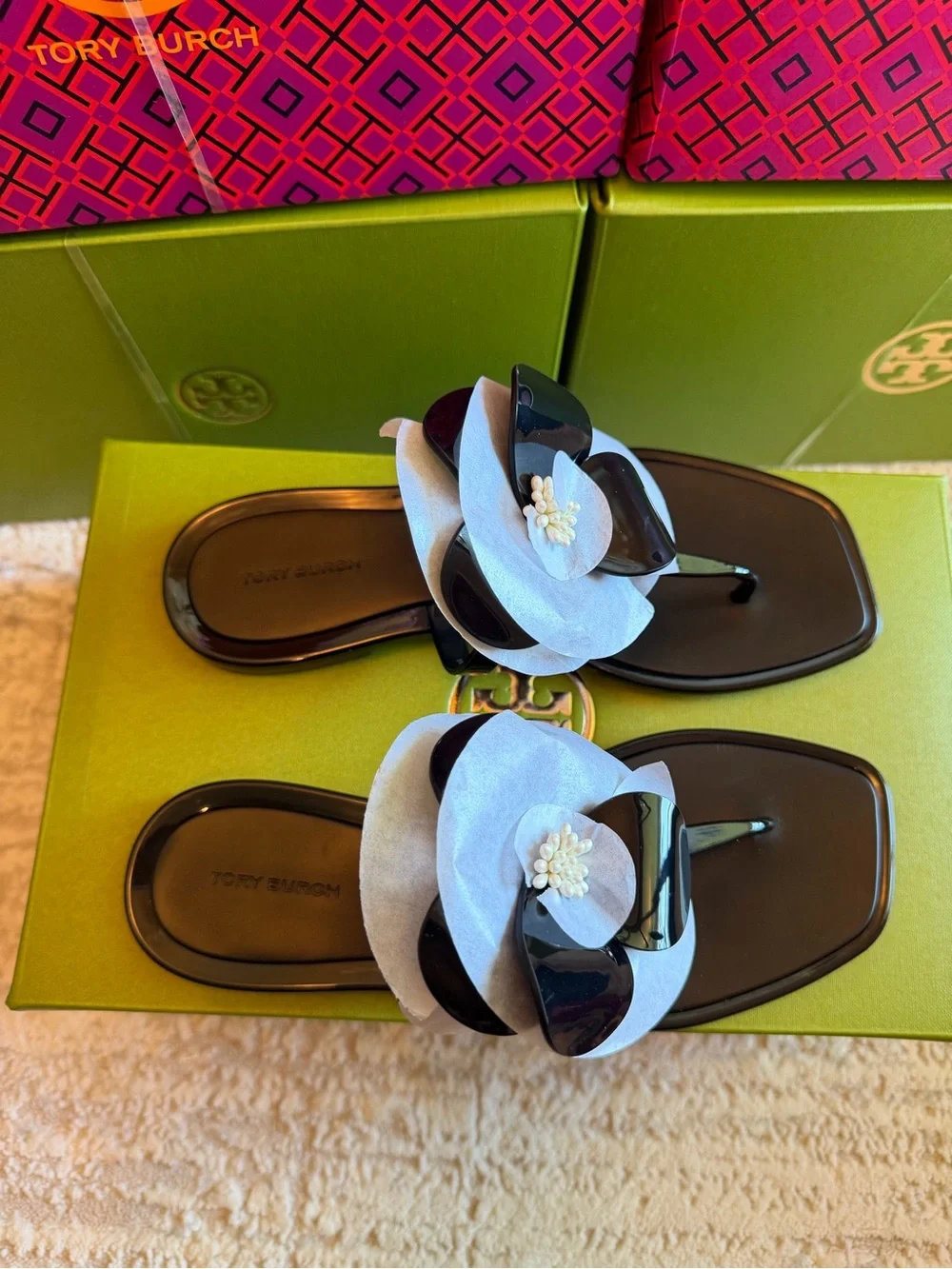 Tory Burch Flower Jelly Flip Flops Sandal